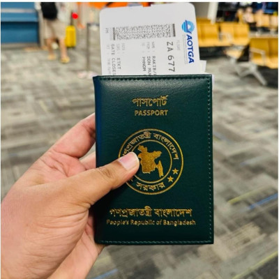 premium quality  passport wallets  Green  Bangla maf R-1010